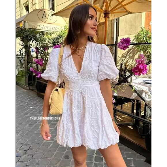 RARE!!! ZARA Blogger Fave Balloon Hem Mini Dress NWT ๐ค - Picture 5 of 16